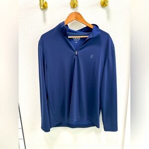 IZOD Golf Quarter-Zip Pullover - Blue, Size M